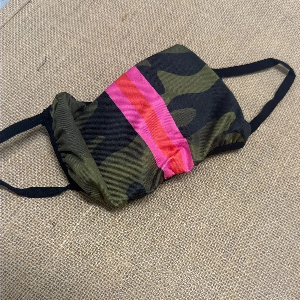 Camouflage Mask - Pink & Orange Stripe - BRAND NEW - Behind Ears Comfortable